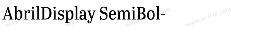 AbrilDisplay SemiBol字体转换